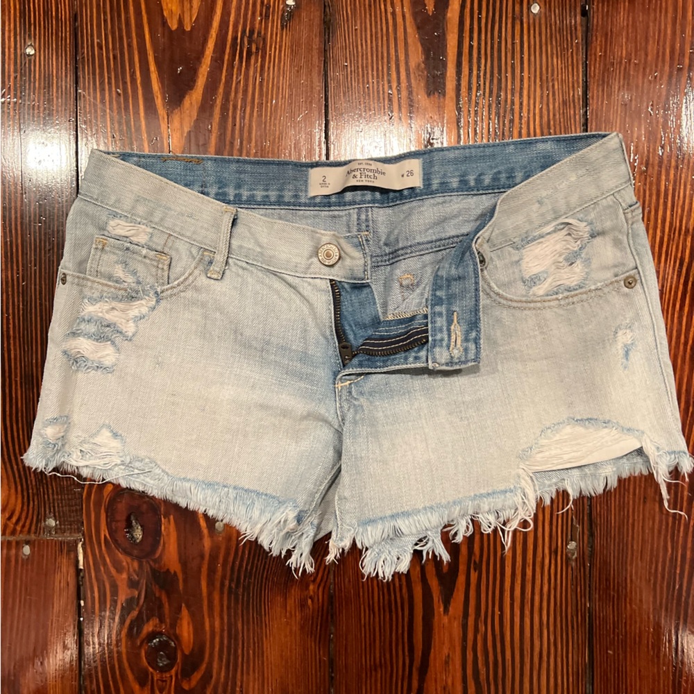 Abercrombie low rise jean shorts